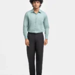 Light Green Cotton Long Sleeve Formal Shirt